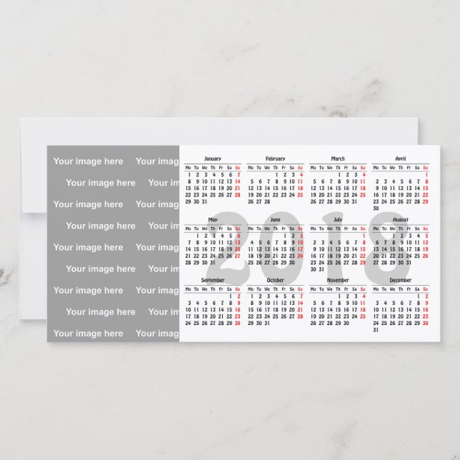 2018 kalender foto kaart sjabloon (Voorkant)