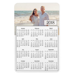 2018 kalender gepersonaliseerde paar foto magneet