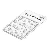 2018 Kalender Gepersonaliseerde Witte Fotomagneet Magneet (Linkerzijde)