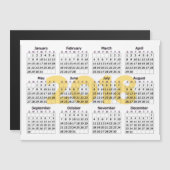 2018 Kalender Magnetic White en Yellow (Voorkant / Achterkant)