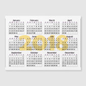 2018 Kalender Magnetic White en Yellow (Voorkant)