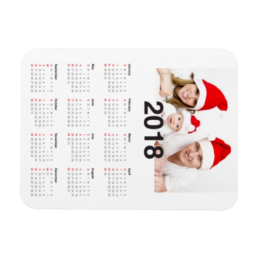 2018 Kalender met Foto Magneet (Horizontaal)