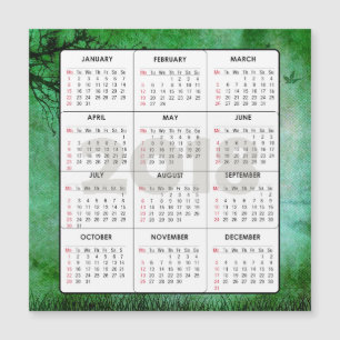 2018 Kalender Square Magnetic Natuur Green
