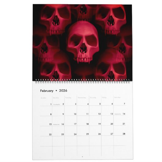 2018 Kalender van schedels (Feb 2026)