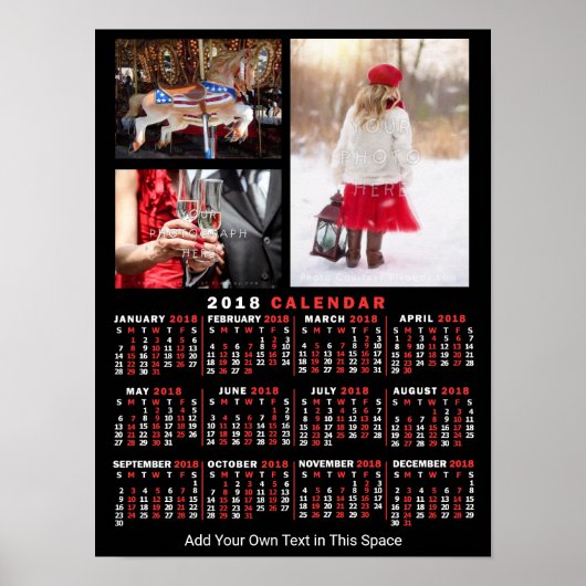 2018 Kalender (zie beschrijving voor nieuwe versie Poster (Voorkant)