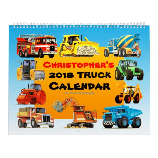 2018 Kinder kalender voor de bouw van vrachtwagens (Hoes)