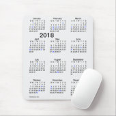 2018 Large Print Holiday Calendar van Janz Mousepa Muismat (Met muis)