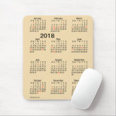 2018 Large Print Holiday Wheat Calendar van Janz Muismat (Met muis)