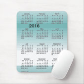 2018 Large Print Turquoise Shades Calendar van Jan Muismat (Met muis)