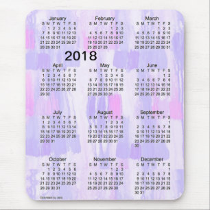 2018 Lavender Lights Grote Afdrukagenda van Janz Muismat