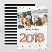 2018 Luchtballonnen | Kerstfeestdag | 2 Fotokaart Feestdagenkaart (Voorkant / Achterkant)