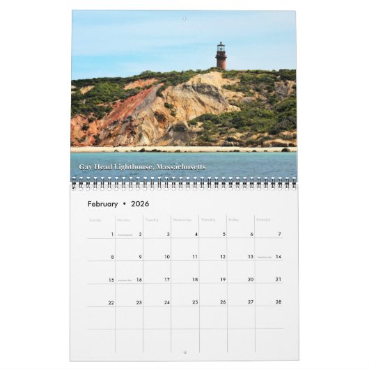 2018 Massachusetts Lighthouse Calendar Kalender (Feb 2026)