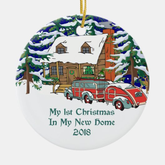 2018 Mijn eerste Kerstmis: nieuw startpunt Keramisch Ornament (Voorkant)