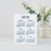 2018 Mini 6 maanden Kalender Briefkaart (Staand voorkant)