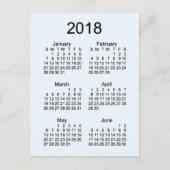 2018 Mini 6 maanden Kalender Briefkaart (Voorkant)