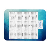 2018 Mystical Turquoise Mandala Calendar Magnet Magneet (Horizontaal)