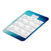 2018 Mystical Turquoise Mandala Calendar Magnet Magneet (Linkerzijde)