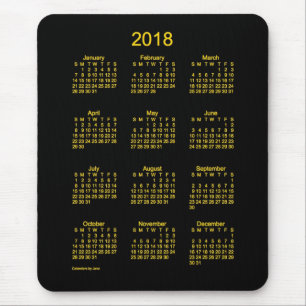 2018 Neon Gold Calendar van Janz Muismat