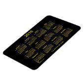 2018 Neon gouden kalender door Janz 4x6 magneet (Linkerzijde)