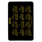 2018 Neon gouden kalender door Janz 4x6 magneet (Verticaal)