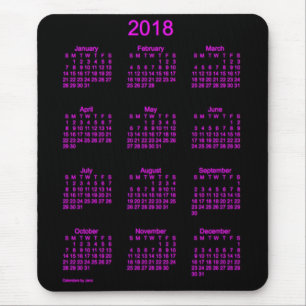 2018 Neon Pink Agenda van de Janz-Muismat Muismat