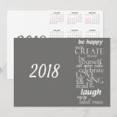 2018 Nieuw jaar motivatie inspirerend Feestdagenkaart (Voorkant / Achterkant)