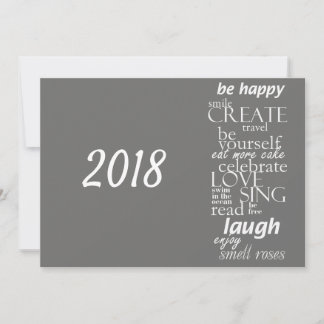 2018 Nieuw jaar motivatie inspirerend Feestdagenkaart