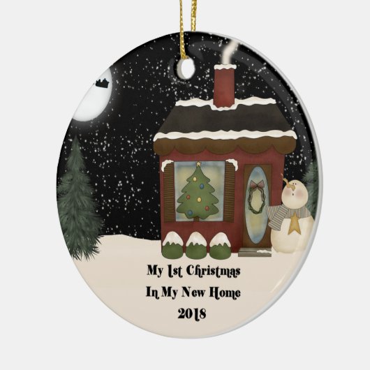 2018 Nieuw kerstfeest Keramisch Ornament (Links)