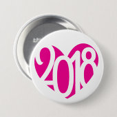 2018 nieuwe jaar liefde 2018 knoop/badge ronde button 7,6 cm (Voorkant /achterkant)