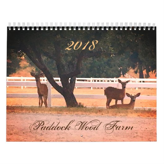 2018 Paddock Wood Farm-agenda Kalender (Hoes)