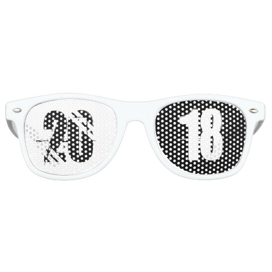 '2018' Party Shades Retro Zonnebril (Voorkant)