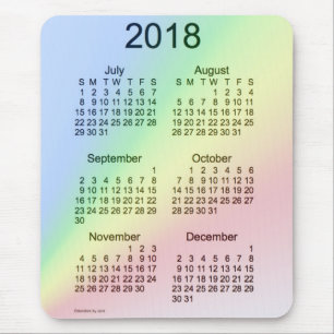 2018 Rainbow Large Print 6 maand kalender van Janz Muismat