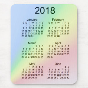 2018 Rainbow Large Print 6 maand kalender van Janz Muismat