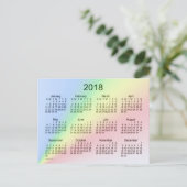 2018 Rainbow Mini Kalender van Janz Briefkaart (Staand voorkant)
