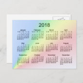 2018 Rainbow Mini Kalender van Janz Briefkaart (Voorkant / Achterkant)