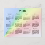 2018 Rainbow Mini Kalender van Janz Briefkaart (Voorkant)