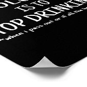 2018 Resolution Stop Drinking Funny New Year's Eve Poster (Hoek)