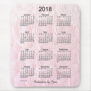 2018 Roze kalender door Janz-Muismat Muismat