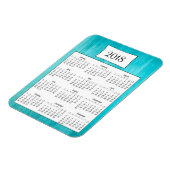 2018 Rustieke Blauwgroen Turquoise houten kalender Magneet (Linkerzijde)