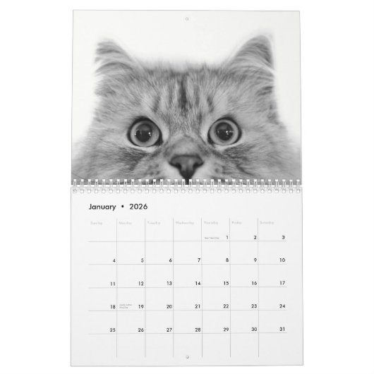 2018 Siberische kat-kalender Kalender (Jan 2026)