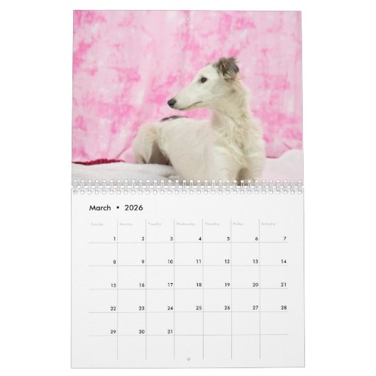 2018 Silken Windhounds (Reclining) Kalender (Mar 2026)