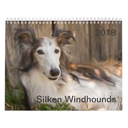 2018 Silken Windhounds (Reclining) Kalender (Hoes)