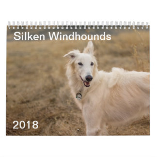 2018 Silken Windhounds (volledig lichaam) 3 Kalender