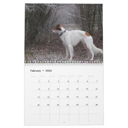 2018 Silken Windhounds (volledig lichaam) 3 Kalender (Feb 2026)