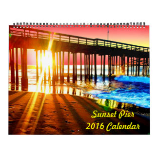 2018 Sunset Pier Wall Agenda Kalender