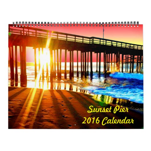 2018 Sunset Pier Wall Agenda Kalender (Hoes)