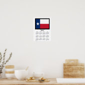 2018 Texas State Vlag Vakantie Kalender door Janz Poster (Keuken)