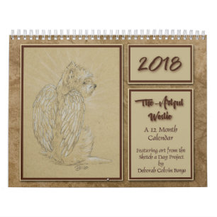 2018 The Artful Westie 12 Maandbericht van Borgo Kalender