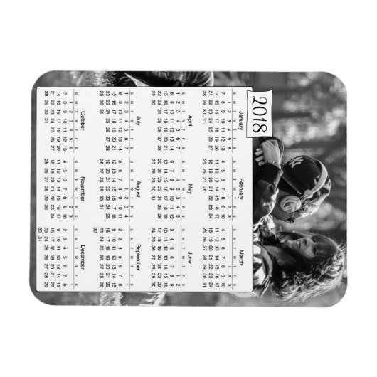 2018 Tijdschema - Speciaal Romantic Foto Magnet Magneet (Horizontaal)