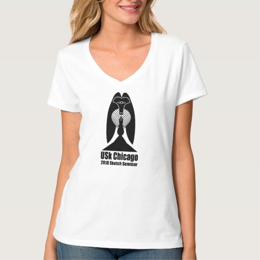 2018 Usk Chicago Schets Seminar T-shirt (Voorkant)